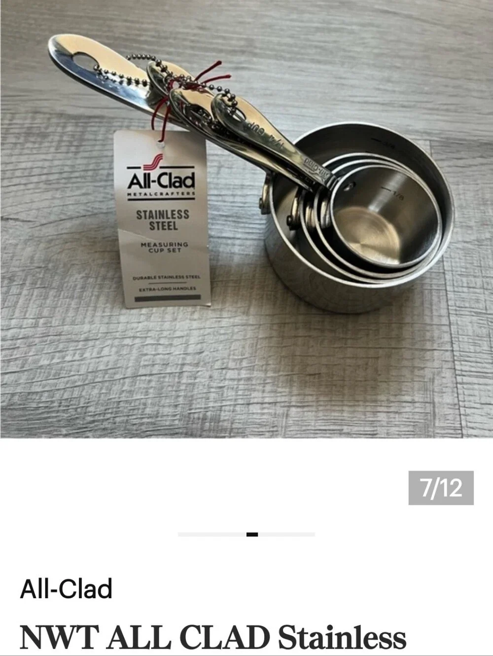 Stainless Steel Measuring Cups Set - Silver